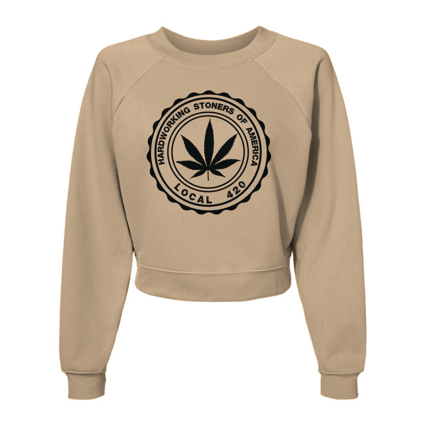 Hardworking Stoners of America - womens raglan fleece sweatshirt