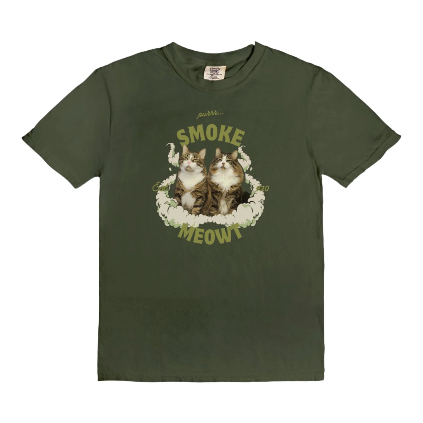 Smoke Meowt - vintage style tee