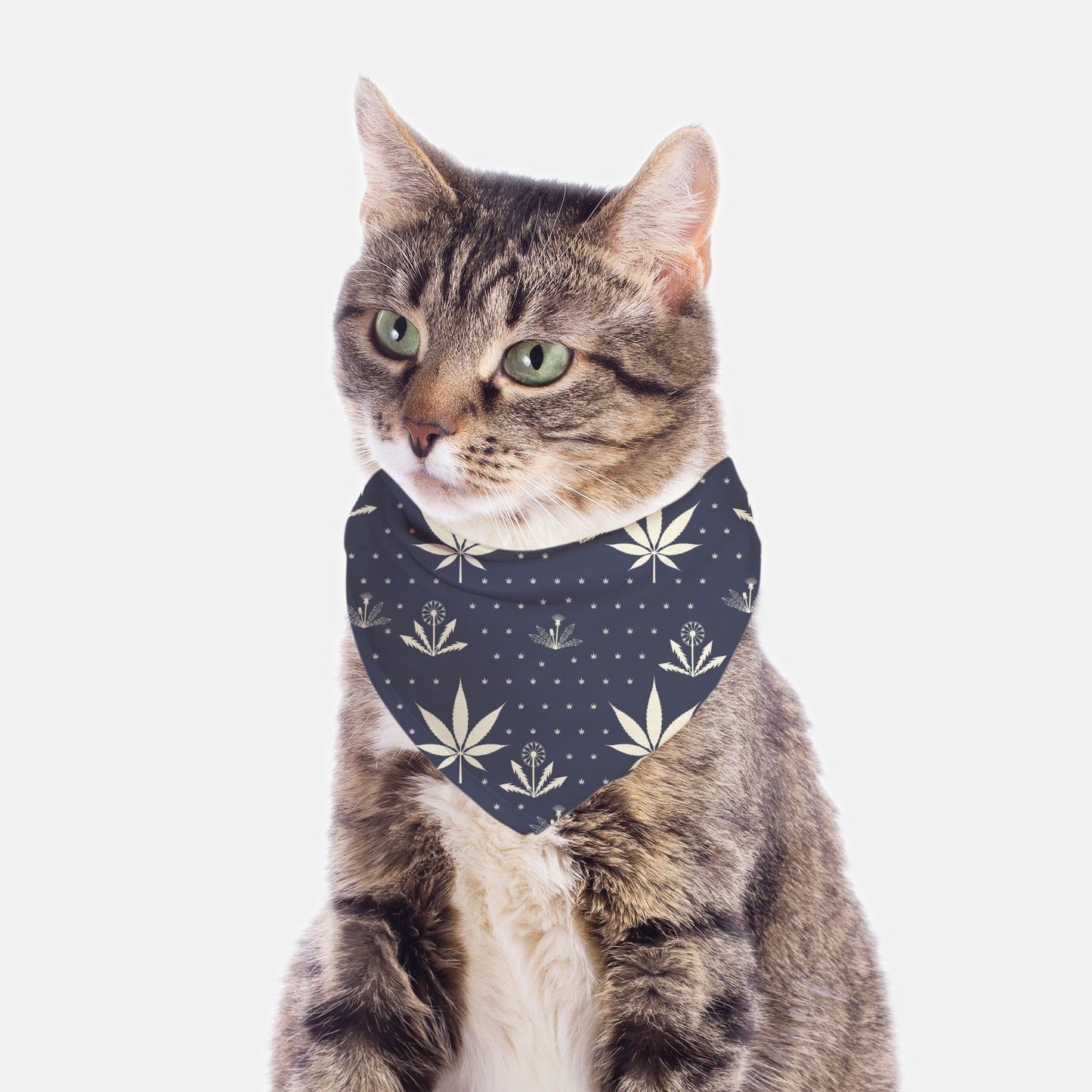 Weeds - small pet bandana (blue)