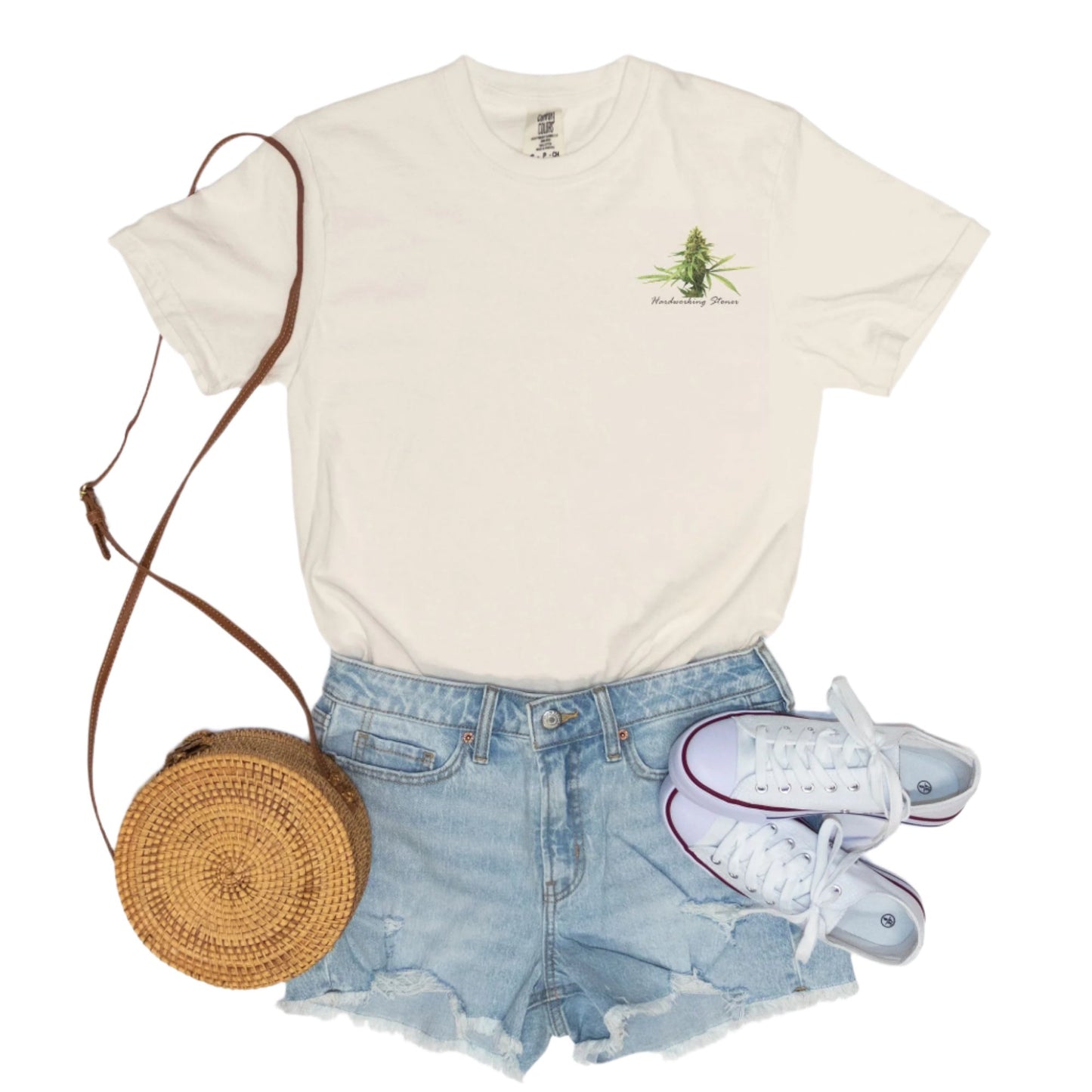 Dreamy Weed Field - vintage style tee