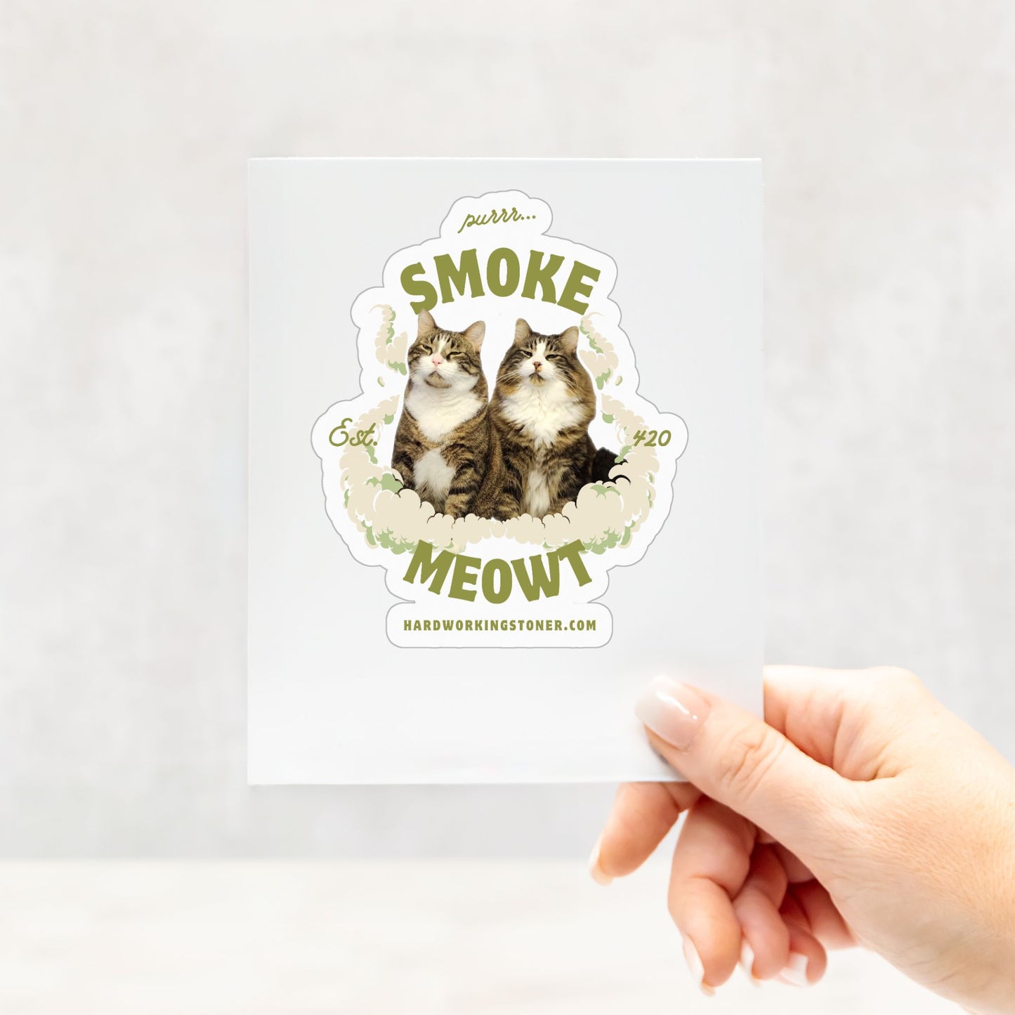 Smoke Meowt - vinyl sticker