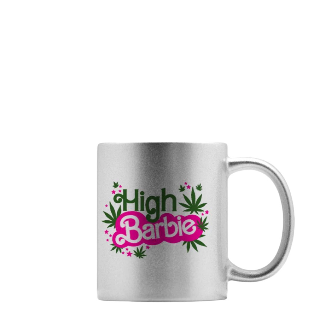 High Barbie - silver metallic mug