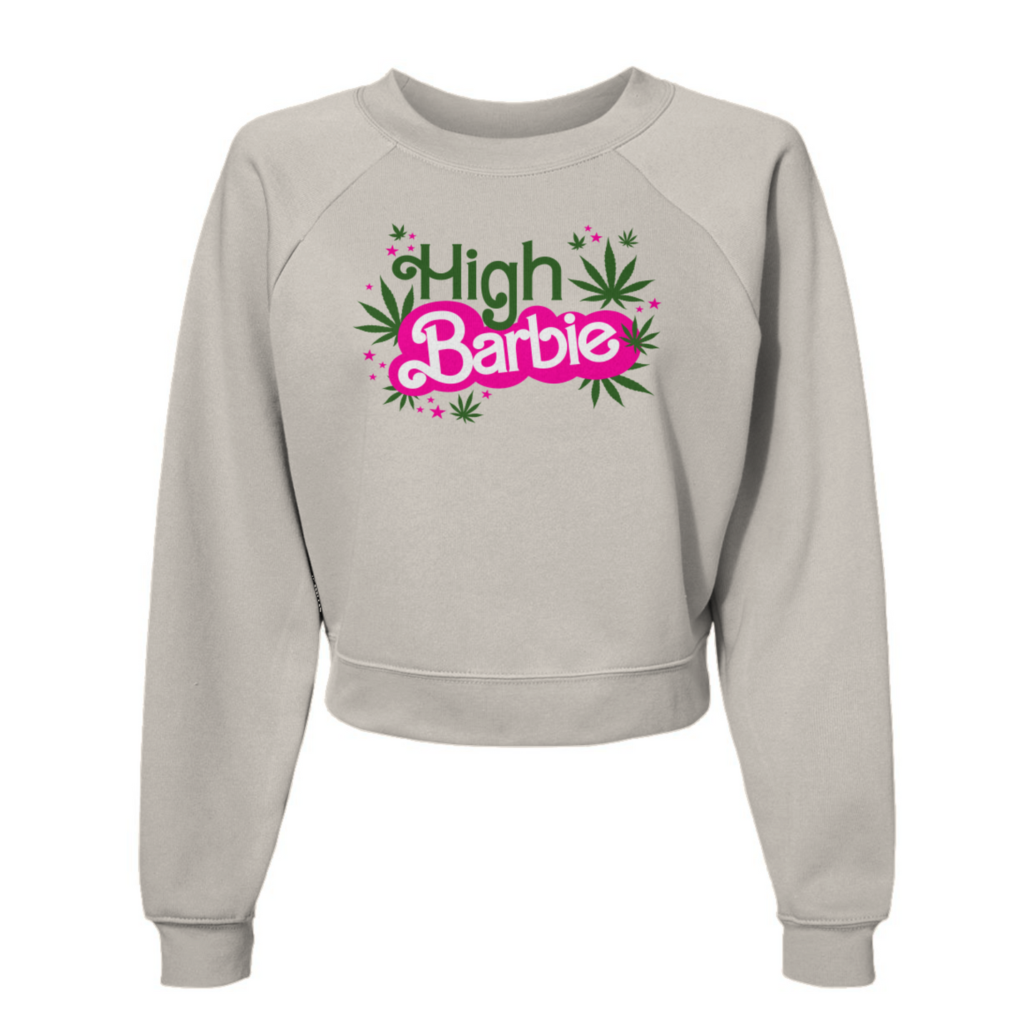 High Barbie - womens raglan fleece sweatshirt