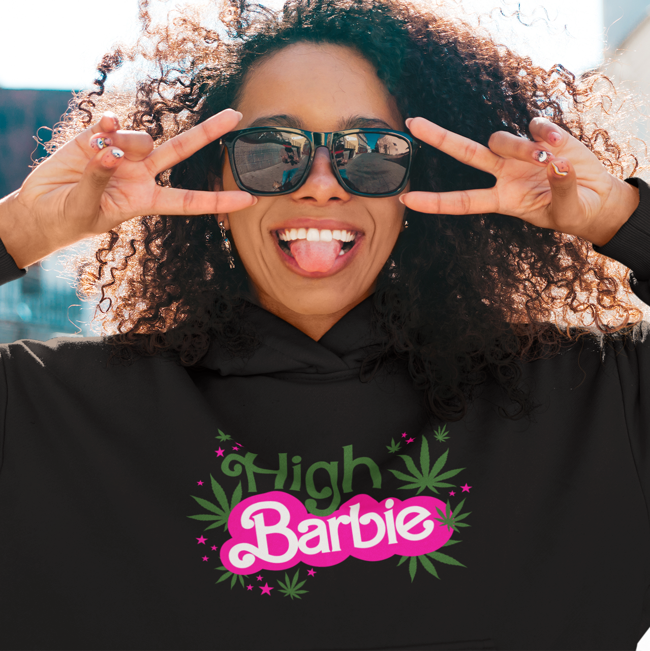 High Barbie - fleece hoodie sweatshirt