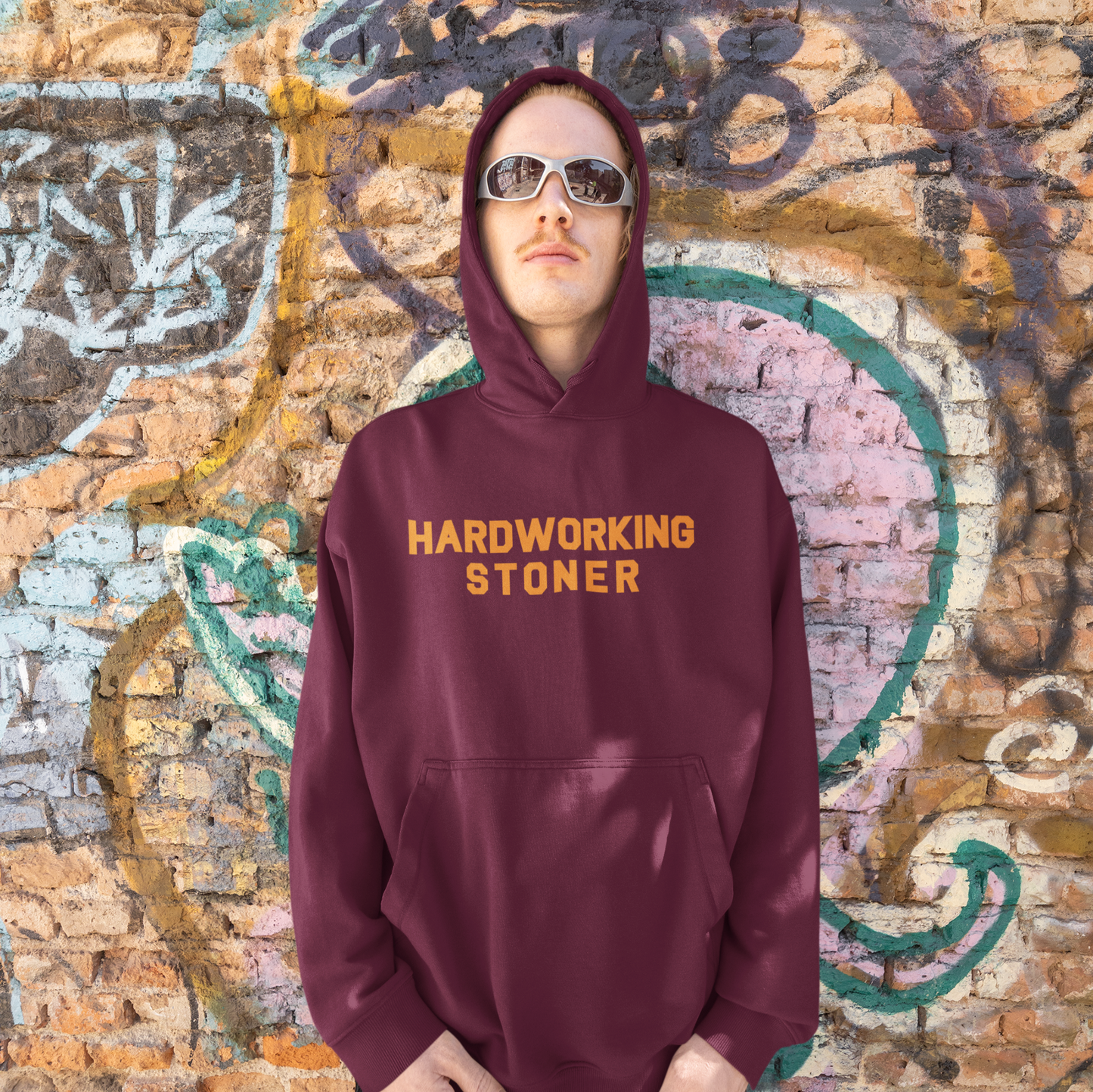 Hardworking Stoner - fleece hoodie sweatshirt