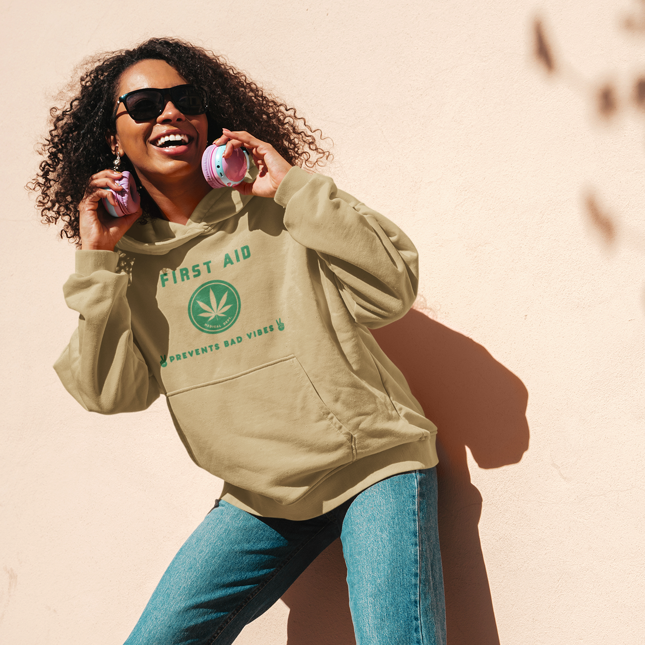 First Aid Good Vibes - fleece hoodie sweatshirt