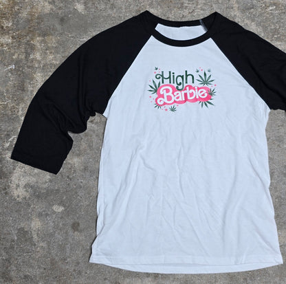 High Barbie - baseball tee
