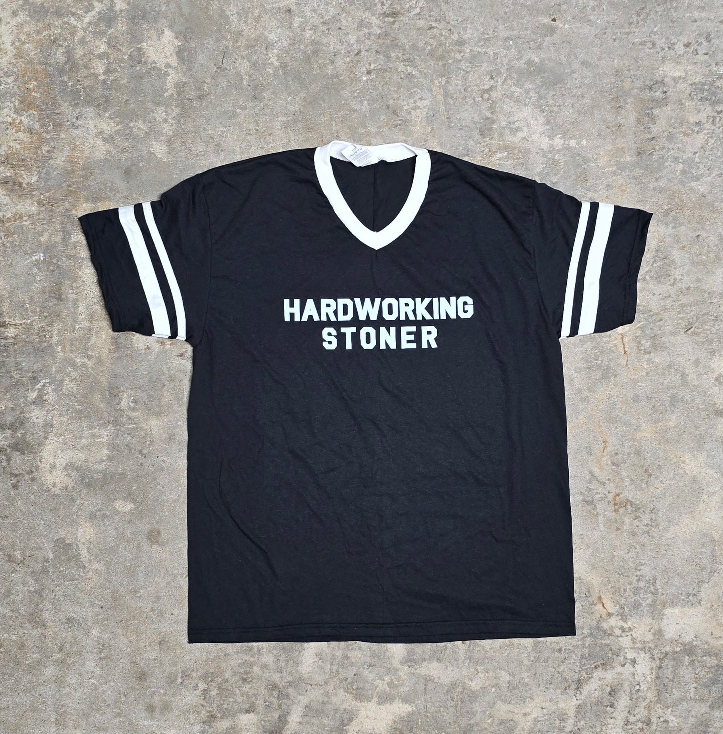 Hardworking Stoner - retro v-neck tee