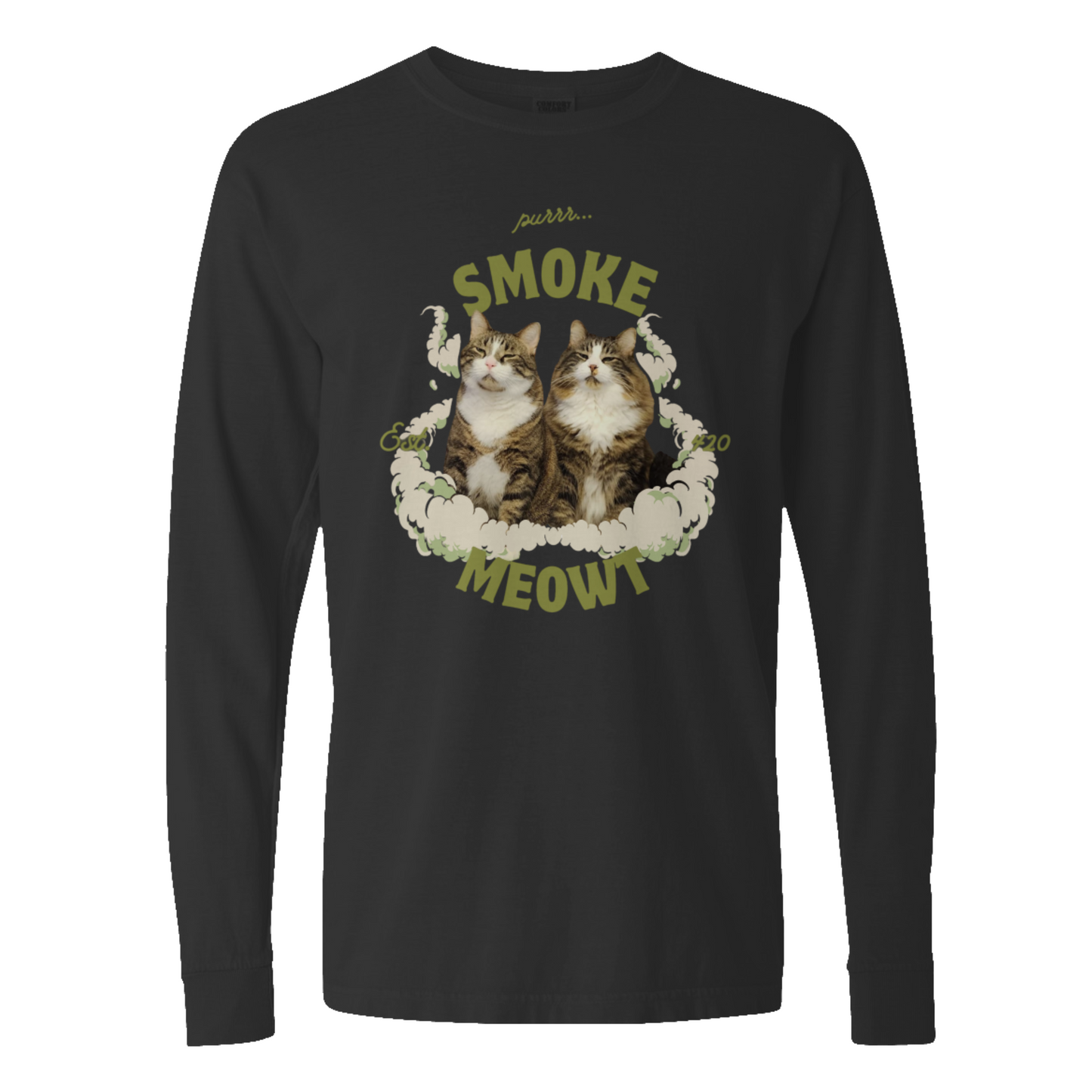 Smoke Meowt - heavyweight long sleeve tee