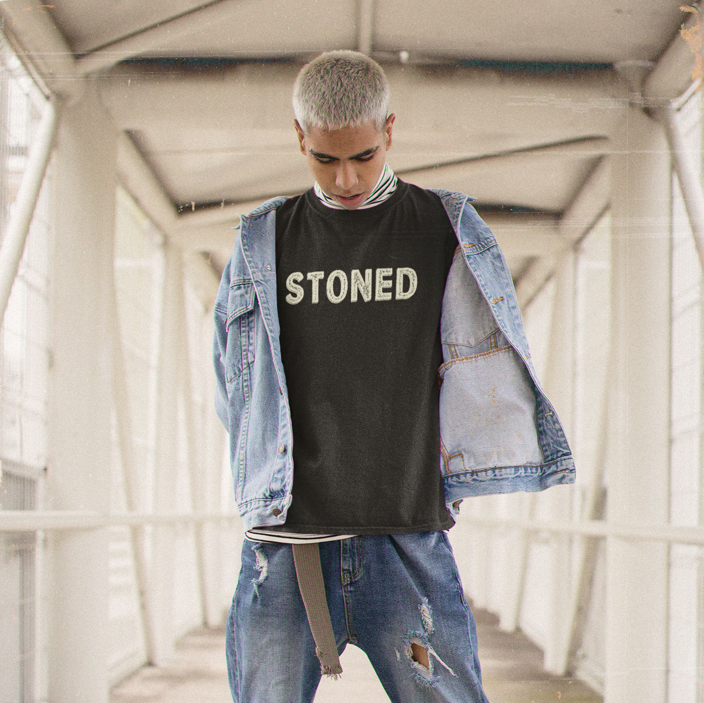 STONED - vintage style tee