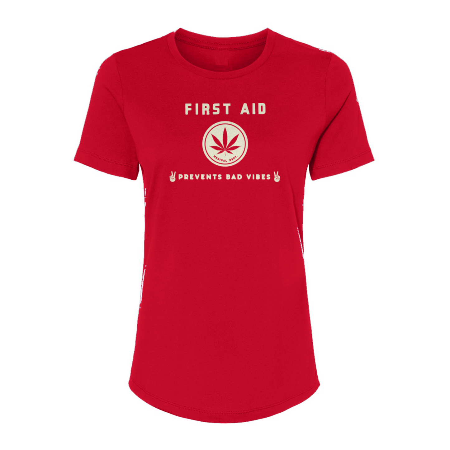 First Aid Good Vibes - womens relaxed tee